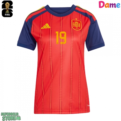 Spanien Lamine Yamal #19 Replika Hjemmebanetrøje Dame VM 2026 Kortærmet